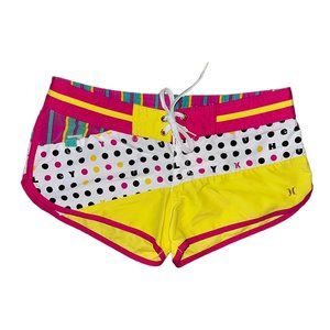 Hurley Retro Color Block Board Shorts Juniors 3 Swimwear Beach Booty Bootie